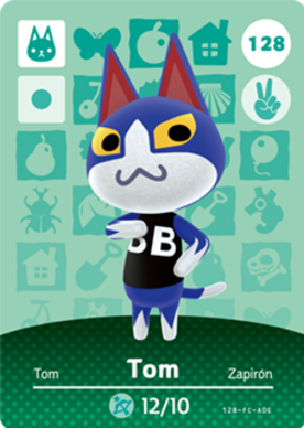 Tom #128 Animal Crossing Amiibo Card Series 2 - Come Nuova Mai Scansionata