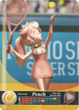 Pink Gold Peach - Tennis (Mario Sports Superstars) amiibo card